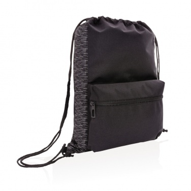 Logotrade promotional merchandise picture of: AWARE™ RPET Reflective drawstring backpack