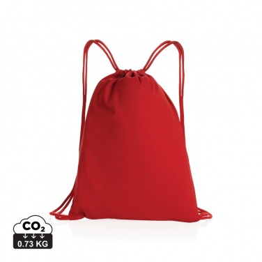 Logo trade advertising product photo of: Impact AWARE™ recycled cotton drawstring backpack 145g