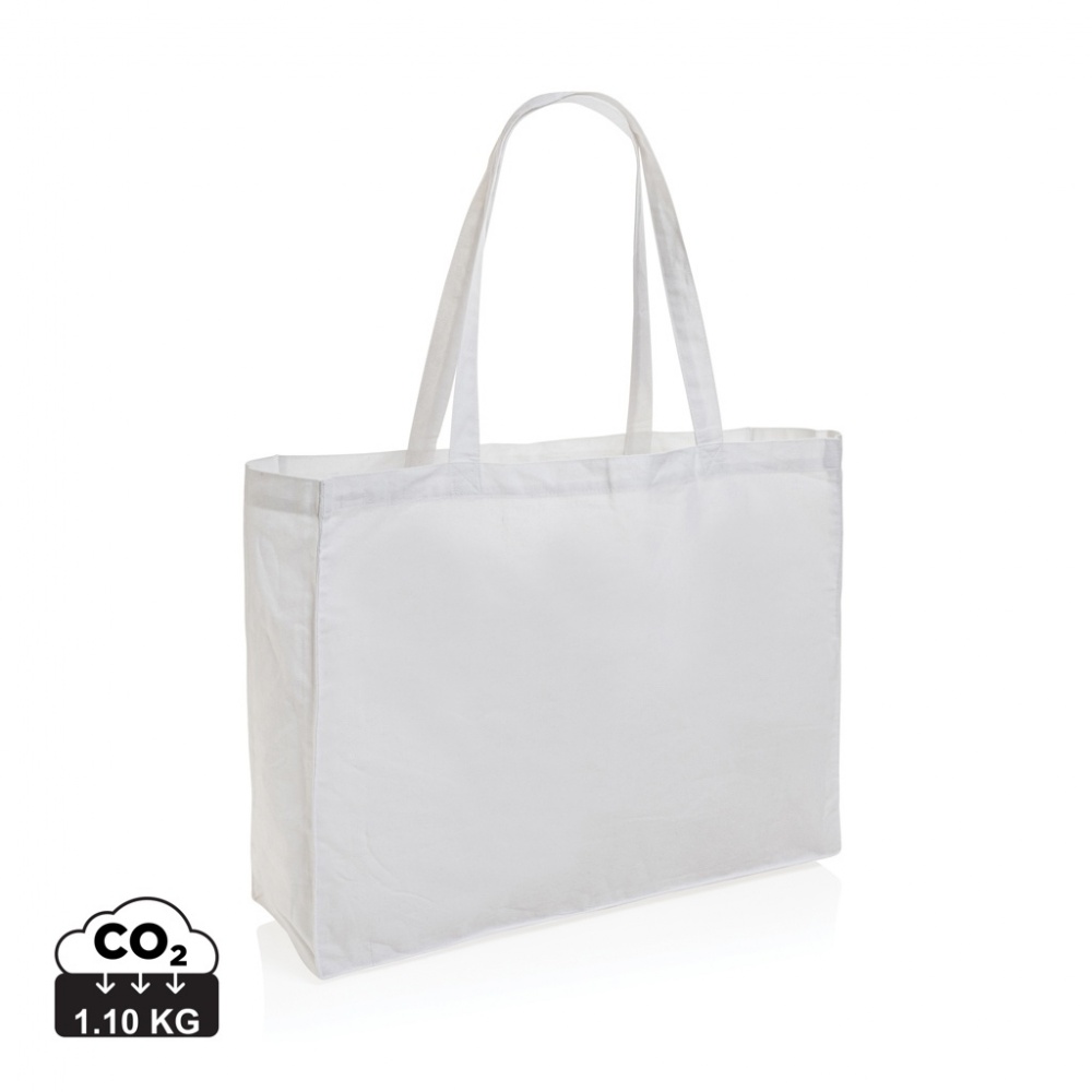 Logo trade promotional gift photo of: Impact AWARE™ Recycled cotton shopper 145g
