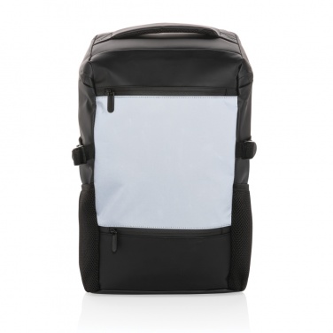 Logo trade corporate gifts image of: PU high visibility easy access 15.6" laptop backpack