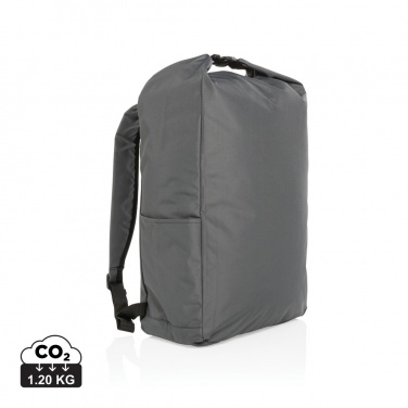 Logotrade advertising products photo of: Impact AWARE™ RPET lightweight rolltop backpack