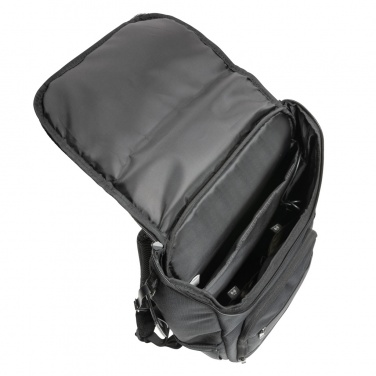 Logotrade promotional product image of: Swiss Peak AWARE™ RPET Voyager 15.6" laptop backpack
