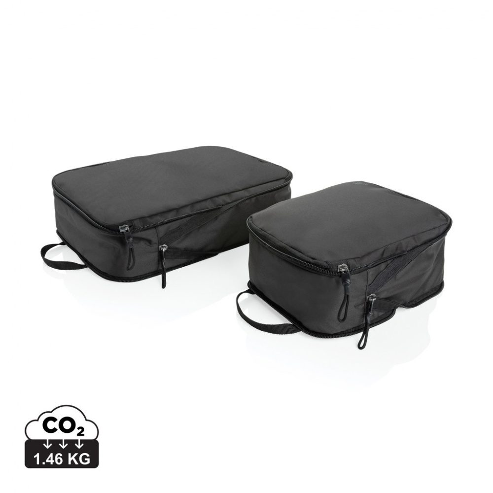 Logo trade advertising products picture of: Swiss Peak Ridge AWARE™ RPET compression travel cubes 2pc