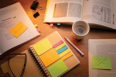 Logo trade advertising products picture of: A5 Kraft spiral notebook with sticky notes