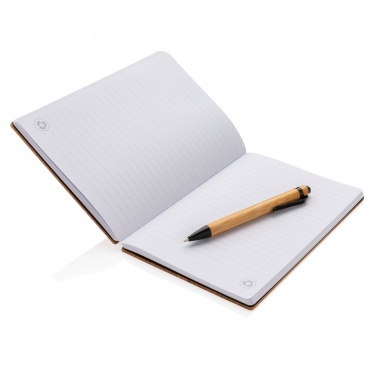 Logo trade business gift photo of: A5 Bamboo notebook & pen set