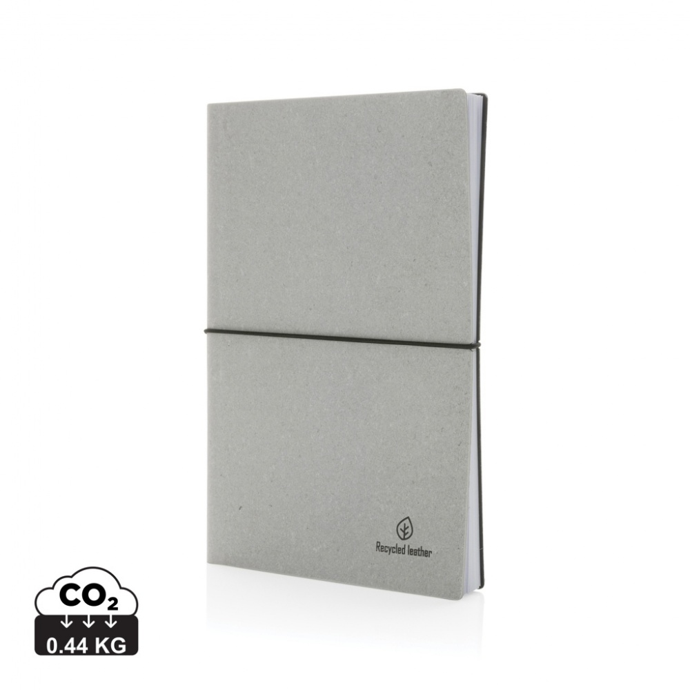 Logo trade advertising products image of: A5 recycled leather notebook
