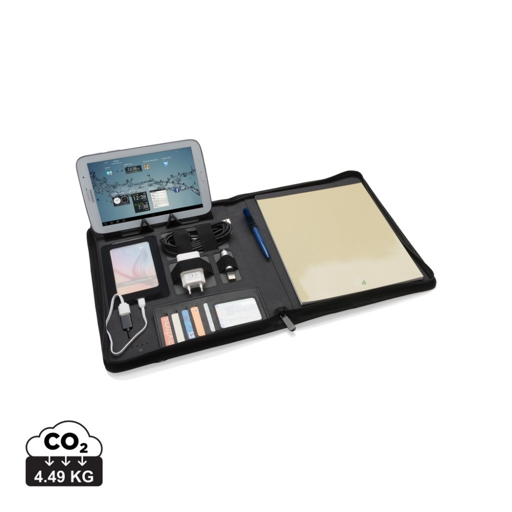 Logotrade promotional item image of: Tech portfolio with powerbank