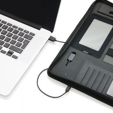 Logo trade promotional merchandise picture of: Tech portfolio with powerbank