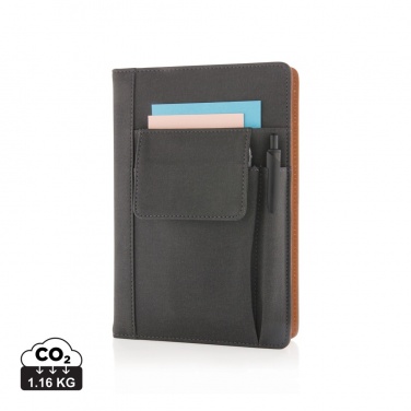 Logo trade advertising products picture of: Notebook with phone pocket