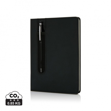 Logo trade promotional item photo of: Standard hardcover PU A5 notebook with stylus pen
