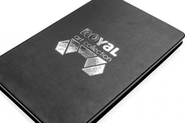 Logo trade promotional giveaways image of: Deluxe hardcover PU A5 notebook