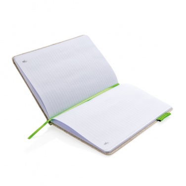 Logo trade advertising products image of: A5 jute notebook