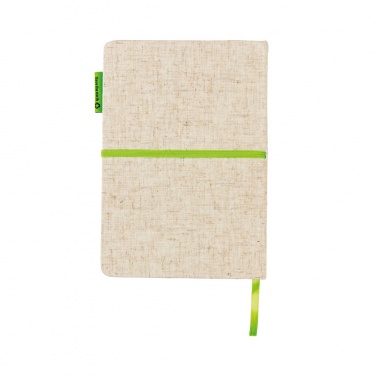 Logo trade promotional merchandise picture of: A5 jute notebook