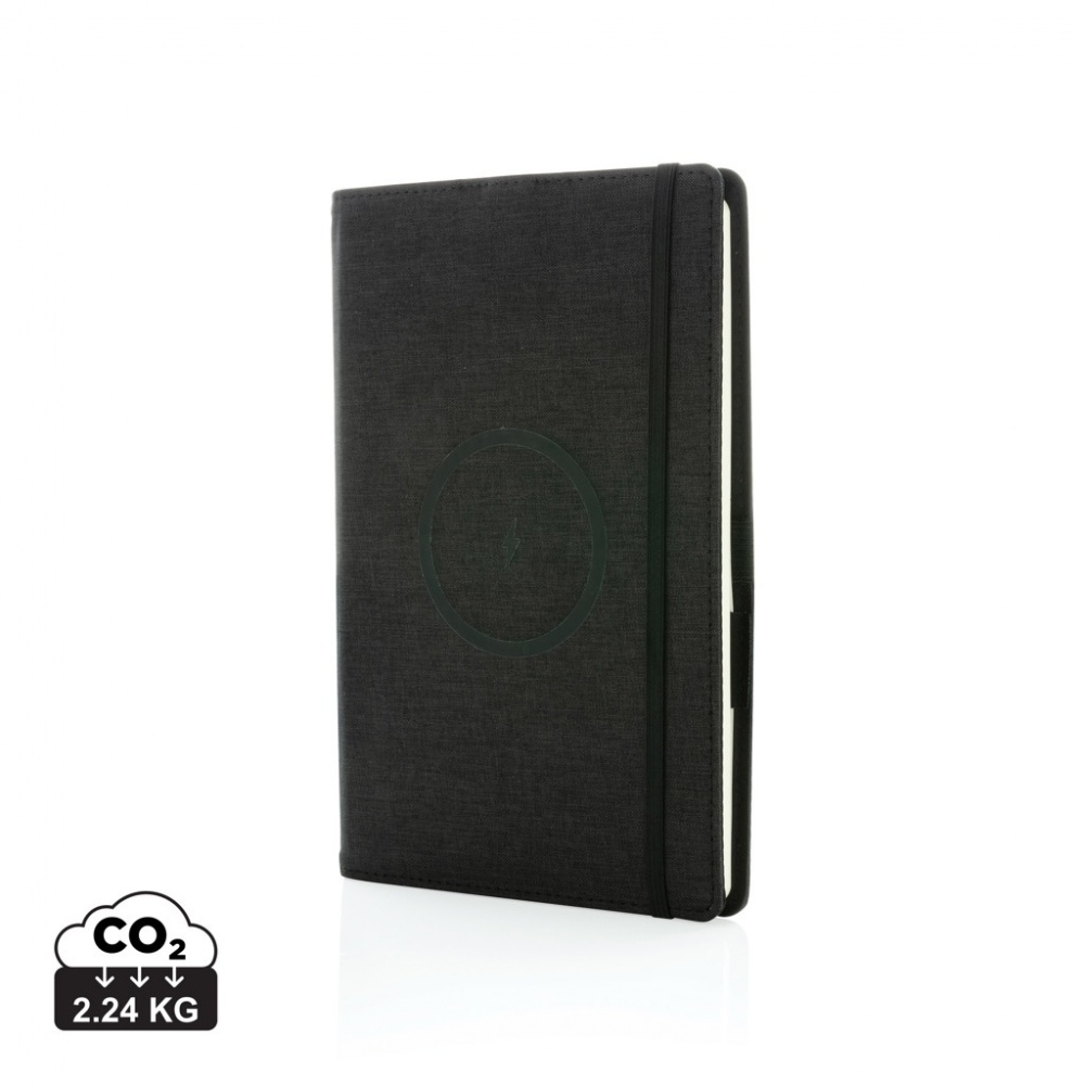 Logo trade promotional items image of: Air 5W wireless charging refillable journal cover A5