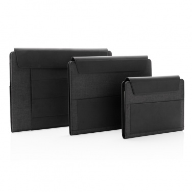 Logo trade promotional products image of: Fiko wireless charging A5 portfolio with powerbank