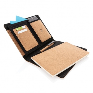 Logotrade corporate gift image of: Deluxe cork portfolio A5 with pen