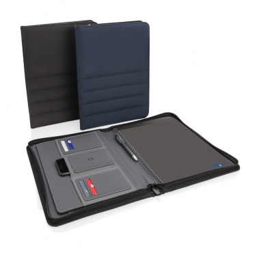Logo trade promotional giveaway photo of: Impact AWARE™ RPET A4 portfolio with zipper