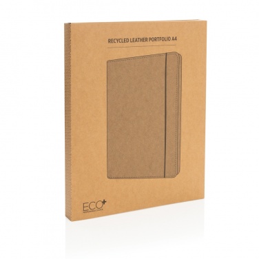 Logo trade promotional merchandise picture of: Recycled leather A4 portfolio