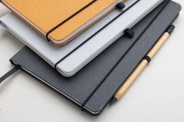 Logo trade advertising products image of: Recycled leather hardcover notebook A5