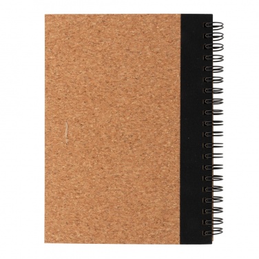 Logotrade promotional product picture of: Cork spiral notebook with pen