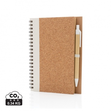 Logotrade promotional gifts photo of: Cork spiral notebook with pen