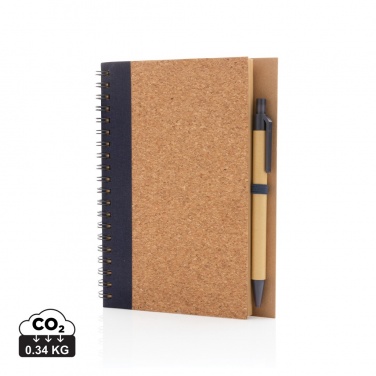 Logotrade promotional giveaways photo of: Cork spiral notebook with pen