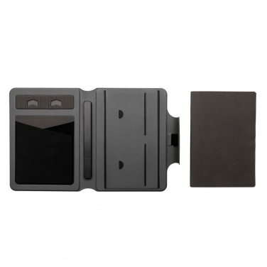 Logo trade business gifts image of: Artic Magnetic 10W wireless charging A5 notebook