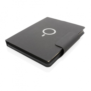 Logotrade promotional giveaway image of: Artic Magnetic 10W wireless charging A4 portfolio