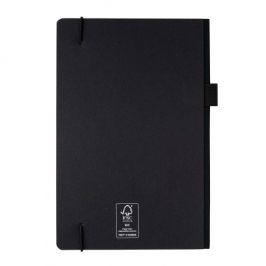 Logo trade business gifts image of: A5 deluxe kraft hardcover notebook