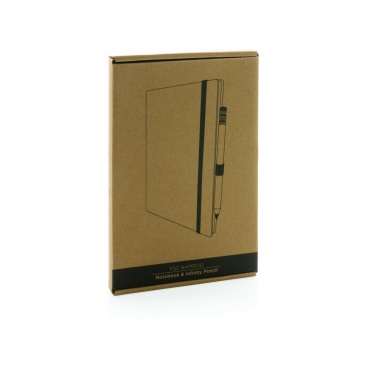 Logotrade promotional giveaway picture of: Bamboo notebook and infinity pencil set