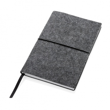 Logotrade promotional merchandise photo of: GRS certified recycled felt A5 softcover notebook