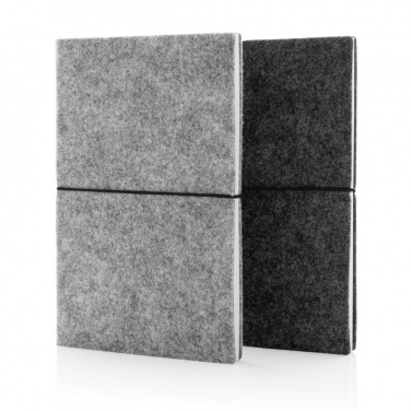 Logotrade promotional merchandise picture of: GRS certified recycled felt A5 softcover notebook
