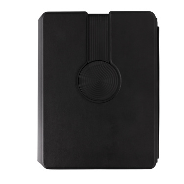 Logotrade advertising product picture of: Swiss Peak RCS rePU notebook with 2-in-1 wireless charger