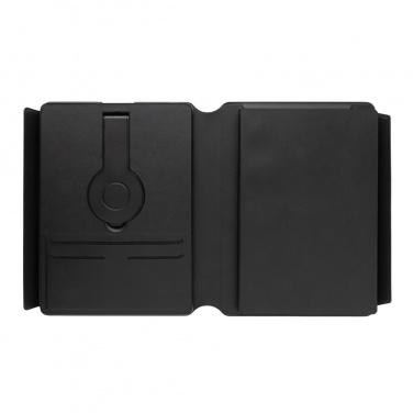 Logo trade advertising products picture of: Swiss Peak RCS rePU notebook with 2-in-1 wireless charger