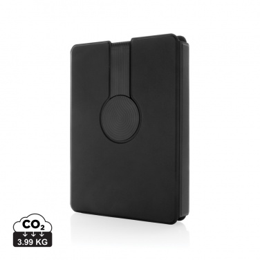 Logo trade promotional giveaways picture of: Swiss Peak RCS rePU notebook with 2-in-1 wireless charger