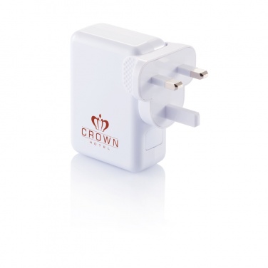 Logotrade business gift image of: Travel plug with 4 USB ports