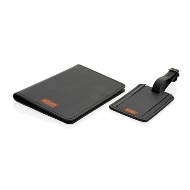 Logotrade promotional product picture of: Swiss Peak GRS recycled PU travel gift set