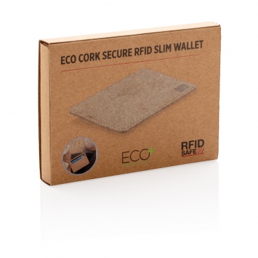 Logotrade promotional gift picture of: Cork secure RFID slim wallet