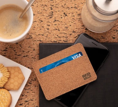 Logo trade promotional product photo of: Cork secure RFID slim wallet