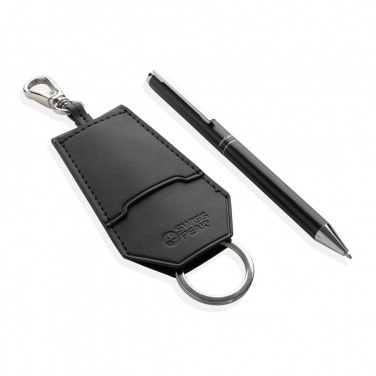 Logo trade promotional products picture of: SP Tula RCS certified recycled PU key holder and pen set