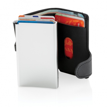 Logotrade promotional merchandise image of: Standard aluminium RFID cardholder with PU wallet