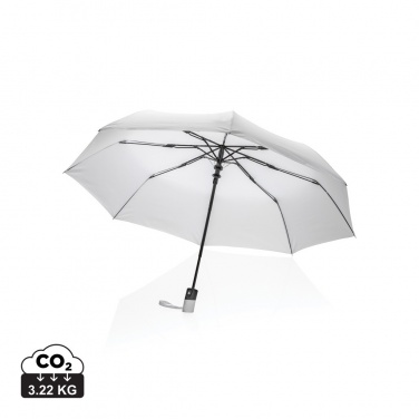 Logo trade promotional items image of: 21" Impact AWARE™ RPET 190T mini auto open umbrella