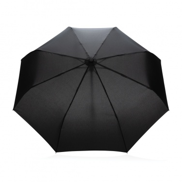 Logotrade corporate gift picture of: 21" Impact AWARE™ RPET 190T bamboo auto open/close umbrella