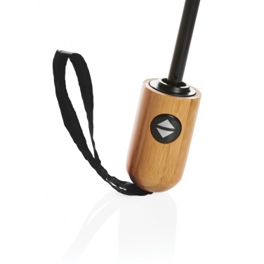 Logotrade promotional giveaway picture of: 21" Impact AWARE™ RPET 190T bamboo auto open/close umbrella