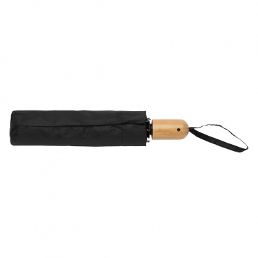 Logotrade corporate gifts photo of: 21" Impact AWARE™ RPET 190T bamboo auto open/close umbrella