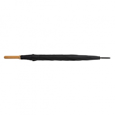 Logotrade business gift image of: 27" Impact AWARE™ RPET 190T auto open bamboo umbrella