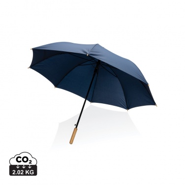 Logotrade promotional items photo of: 27" Impact AWARE™ RPET 190T auto open bamboo umbrella