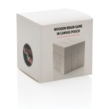 Logotrade business gift image of: Wooden brain game in canvas pouch