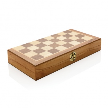 Logotrade corporate gift picture of: Luxury wooden foldable chess set