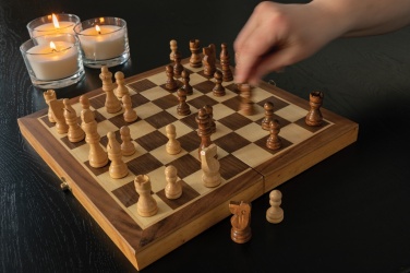 Logotrade corporate gift image of: Luxury wooden foldable chess set